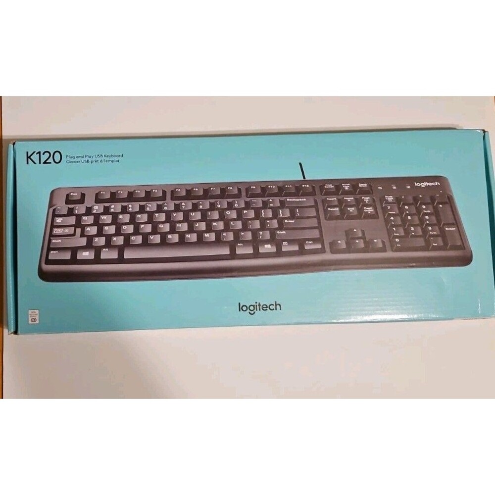 Logitech K120 USB Keyboard for PC - Black